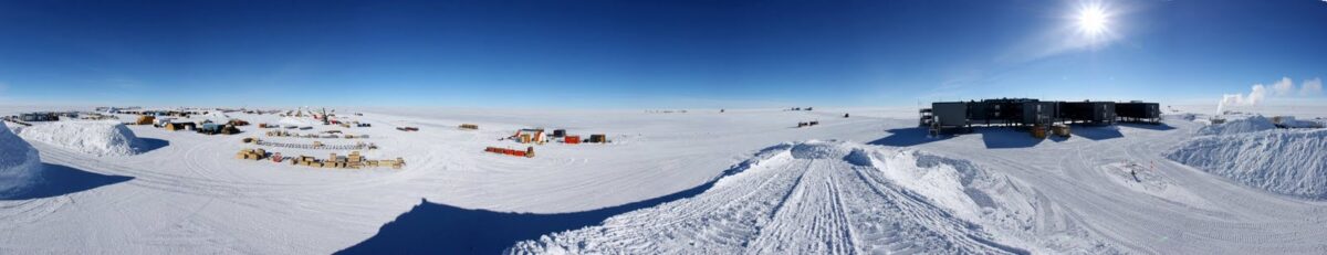 Blue Light in Dark Ice