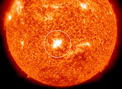 Big Solar Flare Likely to Disrupt DaVinci QRSS beacon!