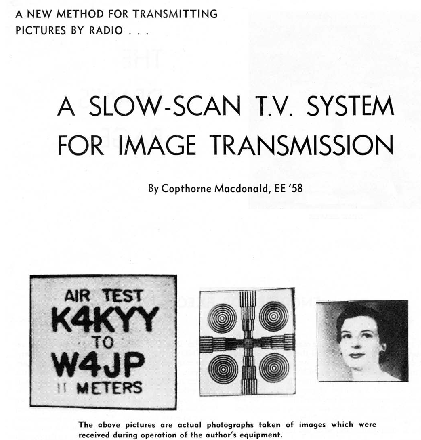 “The Early Days of SSTV” by Copthorne MaDonald