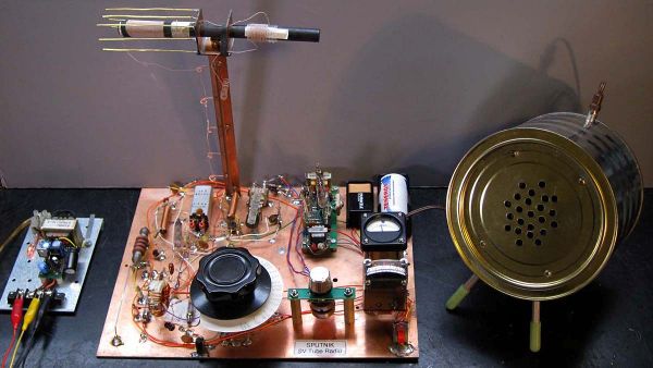 9 Volt Superhet with Russian Sputnik Tubes