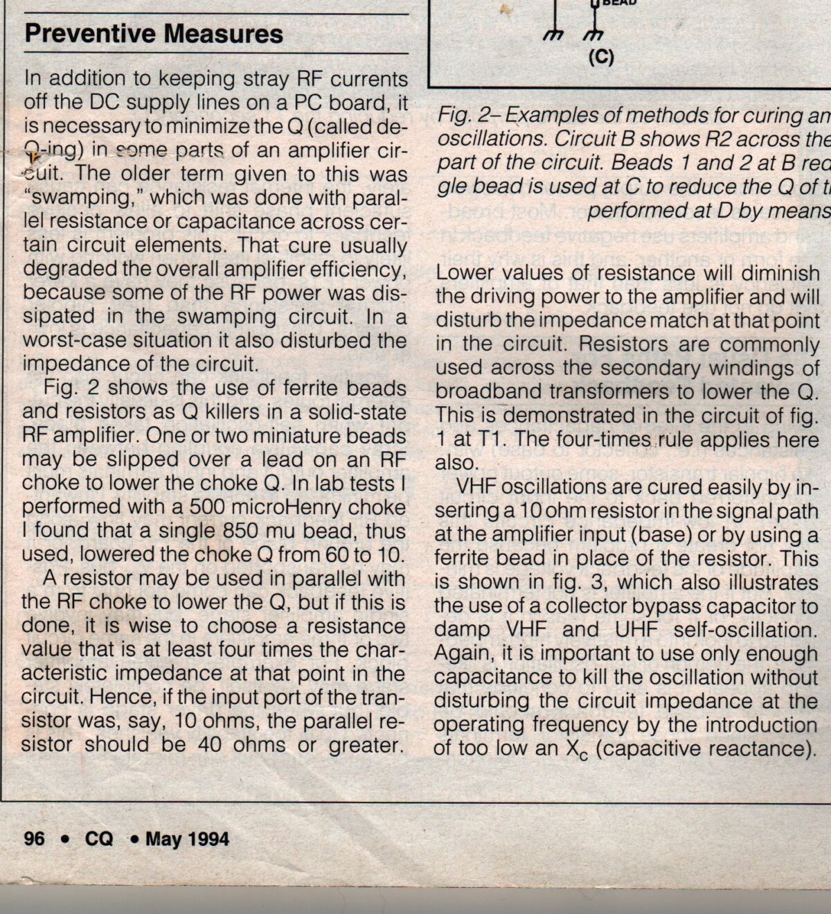 Swamping or Q-Killing