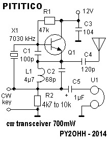 PY2OHH’s New Super-Minimalist (11 Component!) QRPp Transceiver