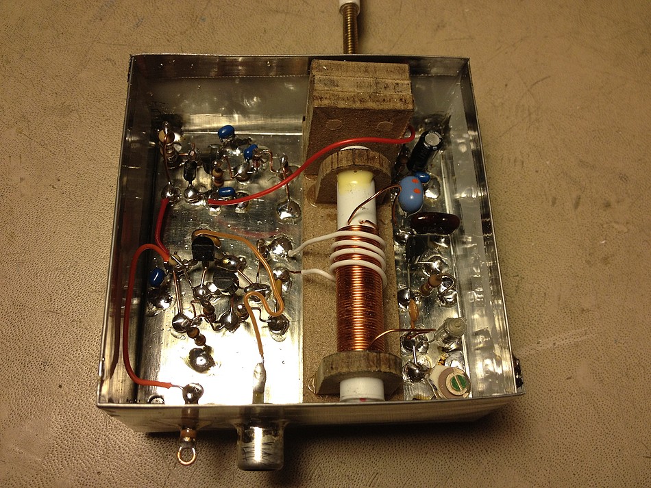 Parasitic Anguish on 40 then…  Homebrew Transceiver Heard by Homebrew Receiver (with a PTO!)