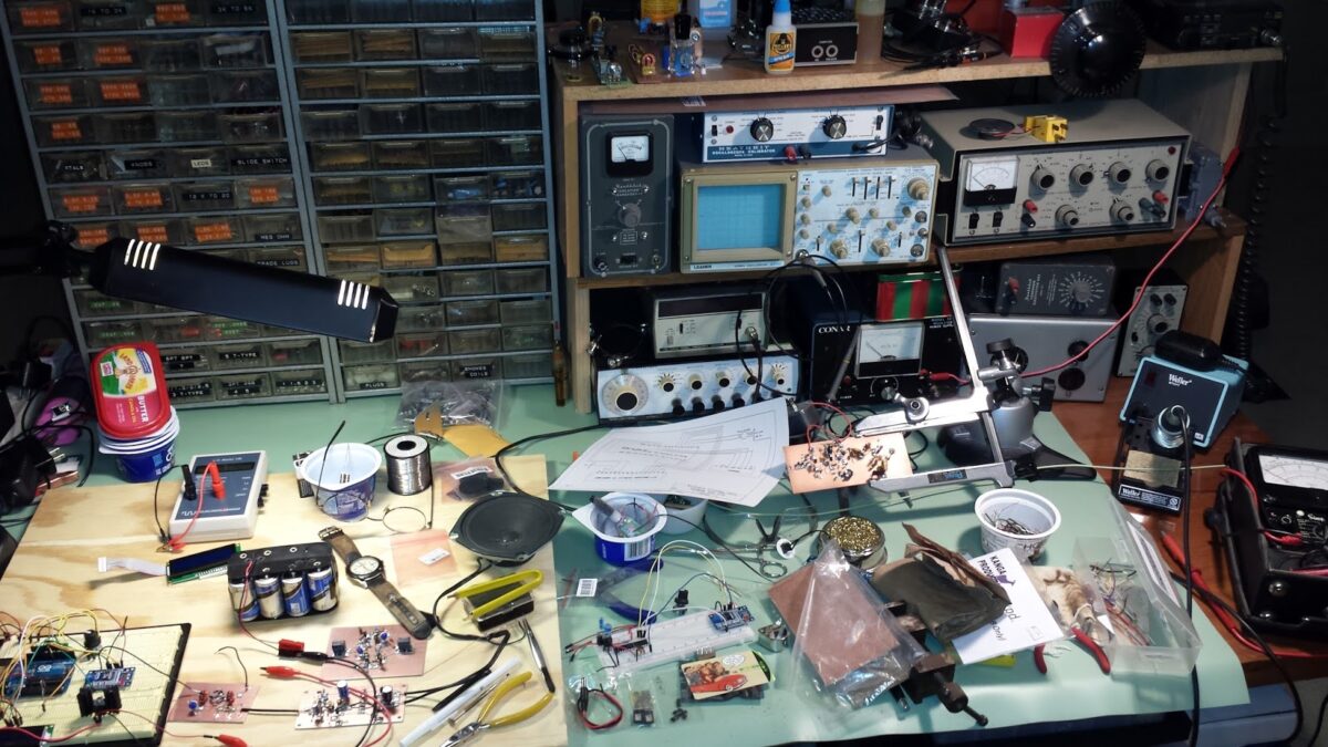 Armand’s Bench (and Hamfest Goodies)