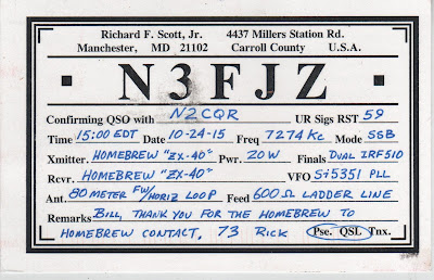 A Homebrew QSL Card for a Homebrew to Homebrew Contact