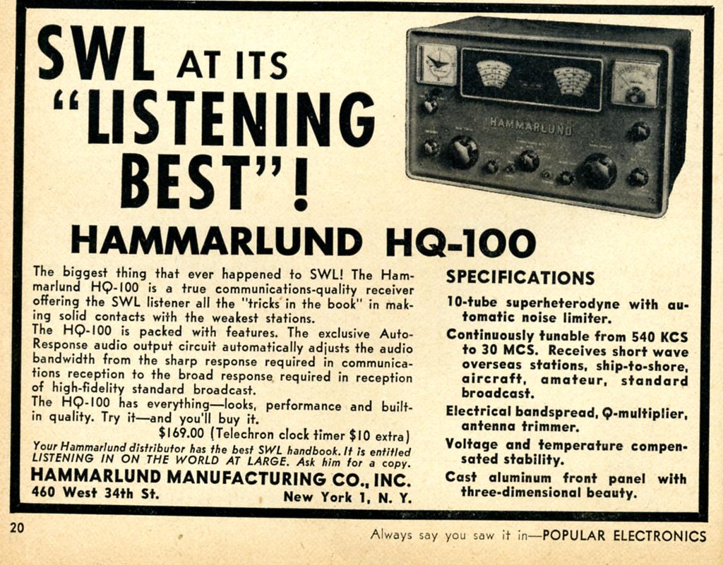 Snowed In!  Audio Mods on the Hammarlund HQ-100