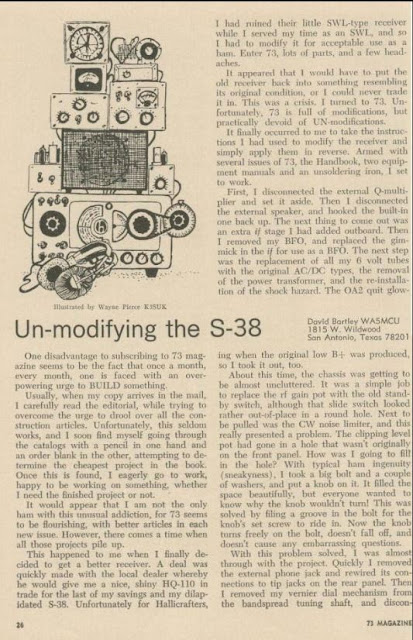 Un-modifying an S-38 in 1966, and the Urge to Build