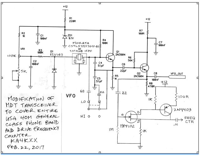 Walter KA4KXX’s “Al Fresco” Oz DSB rig with VFO Mod