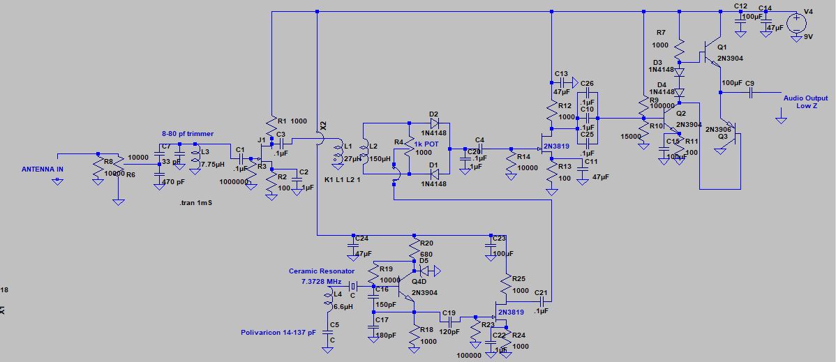 Building the Ceramic Discrete Direct Conversion Receiver – Part 3 — The Audio Amplifier