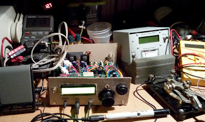 N1AW’s uBITX — Cardboard Panels, and the Mic in a Sharpie