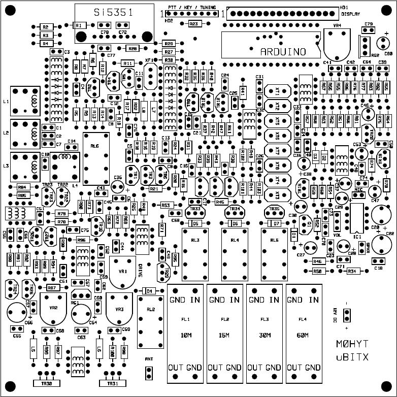 M0HYT’s Through-Hole (No Surface Mount) uBITX