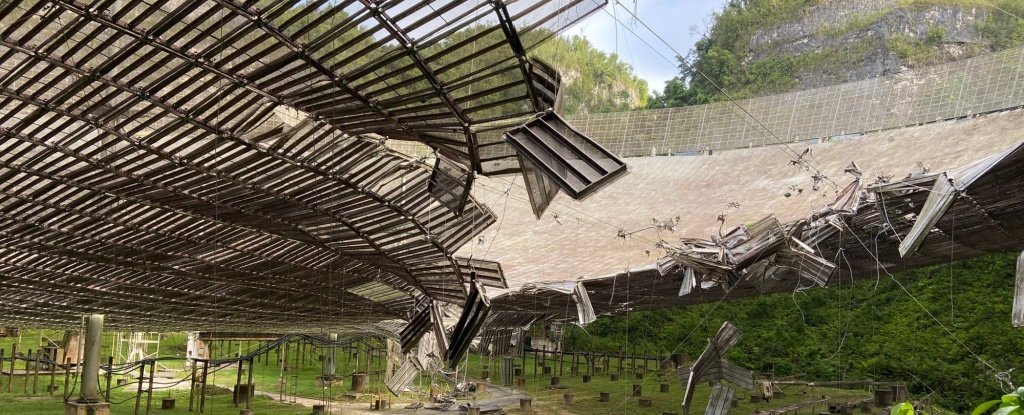 Arecibo Dish Antenna Seriously Damaged
