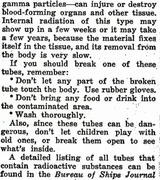 Radioactive Regulator Tubes — OA2s!  Who knew?