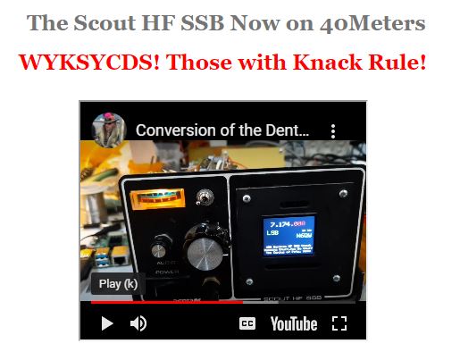 N6QW On 40 Meters with a Civil Air Patrol Dentron Scout — WYKSYCDS