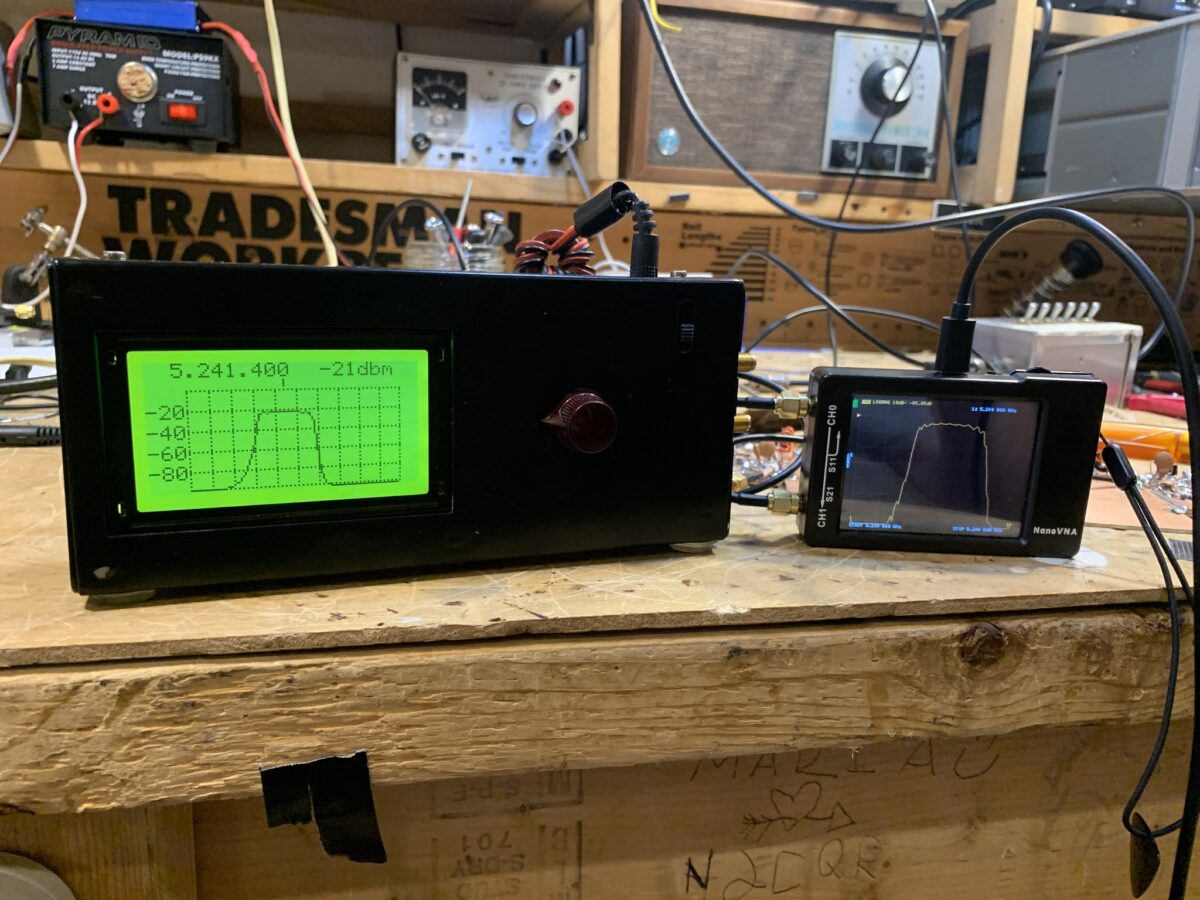 10 Pole Crystal Filter Passband as Seen in Antuino and NanoVNA