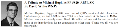 Michael Newton Hopkins, AB5L, Author of the FMLA series