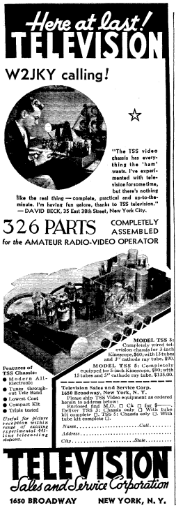 A Television Receiver Kit from 1938