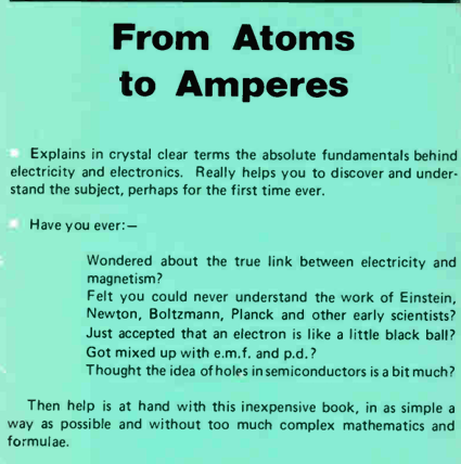A Truly Great Book:  “From Atoms to Amperes” by F.A. Wilson   (Free Download)