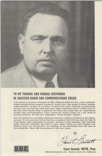 Faust Gonsett and the SB-33 in 1963