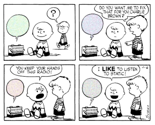 Charlie Brown LIKES Static (with ITU paper on radio noise)