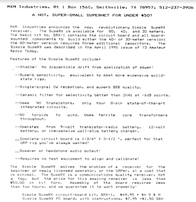 MXM SupeRX/TX 40 Rig Info